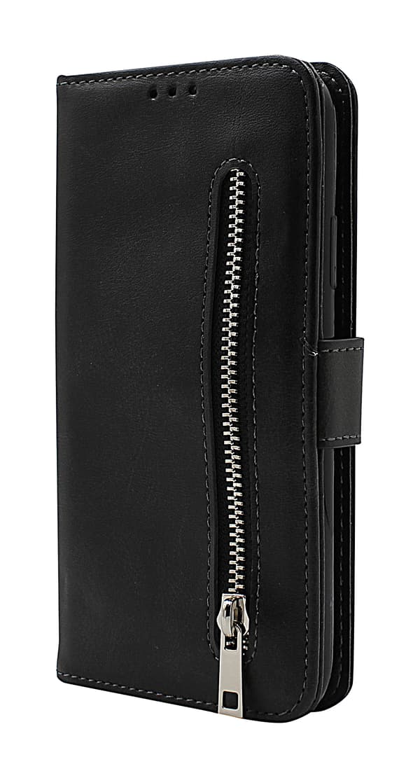 Zipper Standcase Wallet Motorola Moto E13 Svart