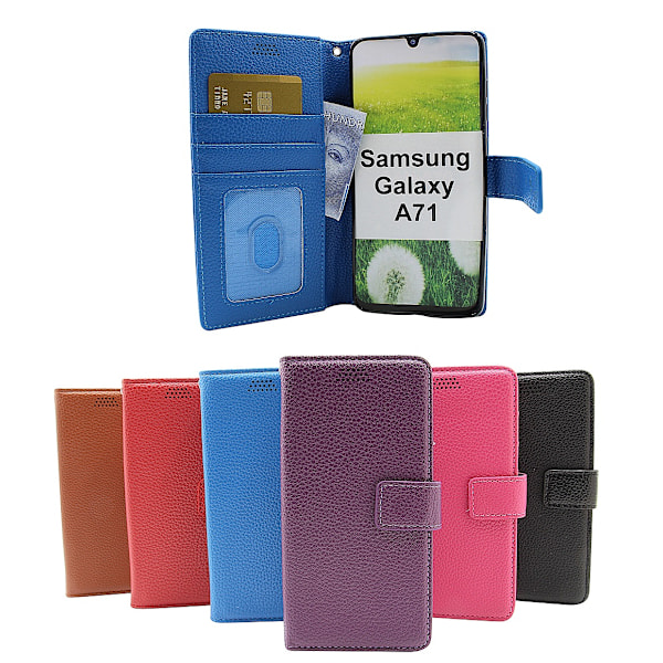 New Standcase Wallet Samsung Galaxy A71 (A715F/DS) Svart