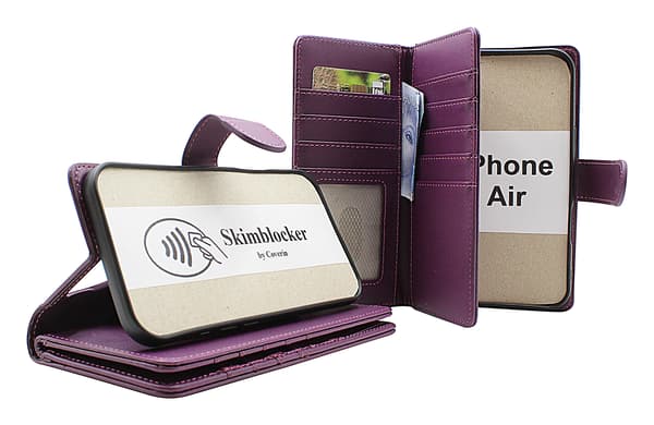 Skimblocker iPhone Air XL Plånboksfodral Svart