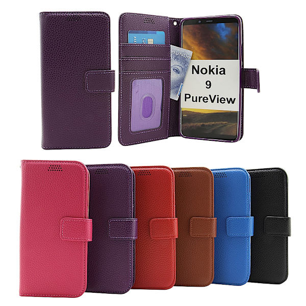 Standcase Wallet Nokia 9 PureView Blå