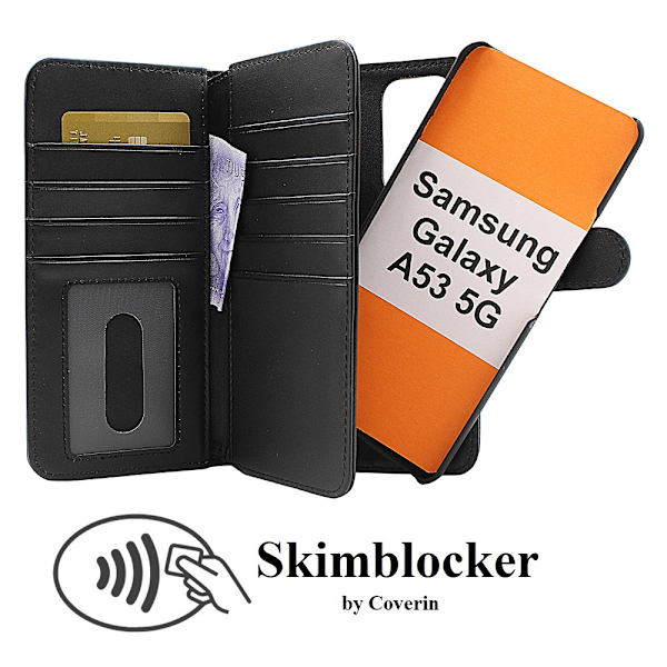 Skimblocker XL Magnet Fodral Samsung Galaxy A53 5G (A536B) Lila