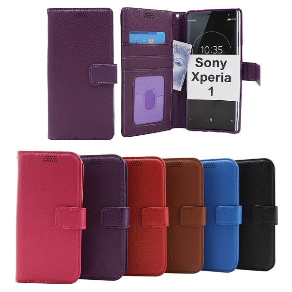 New Standcase Wallet Sony Xperia 1 (J9110) Ljusblå