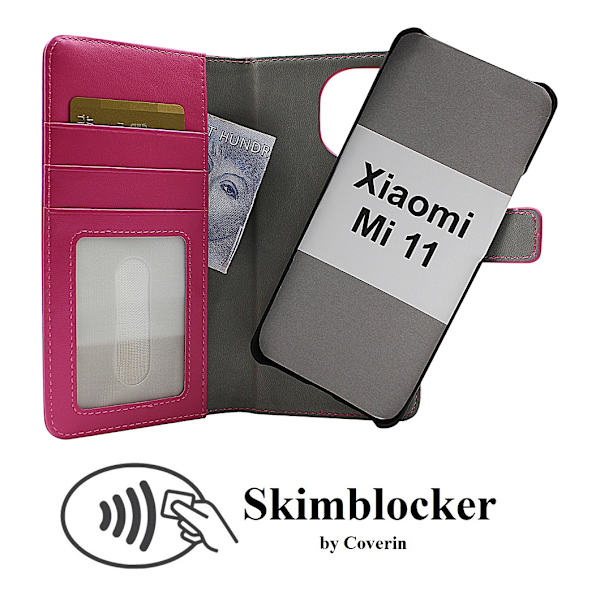 Skimblocker Magnet Fodral Xiaomi Mi 11 Hotpink