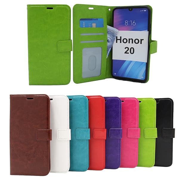 Crazy Horse Wallet Honor 20 Brun