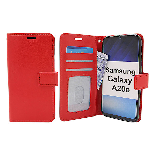 Crazy Horse Wallet Samsung Galaxy A20e (A202F/DS) Röd