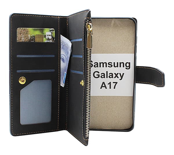 XL Samsung Galaxy A17 Lyx Plånboksfodral Vinröd
