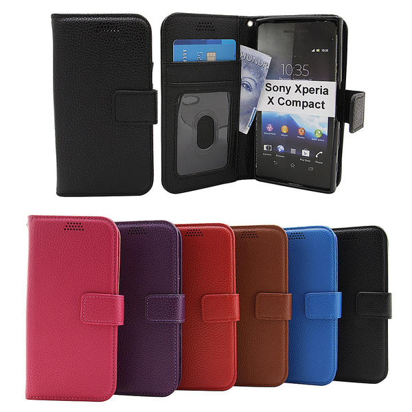 New Standcase Wallet Sony Xperia X Compact (F5321) Svart