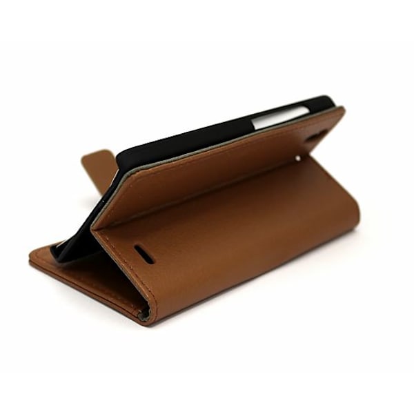 Standcase wallet Huawei Ascend G630 Brun
