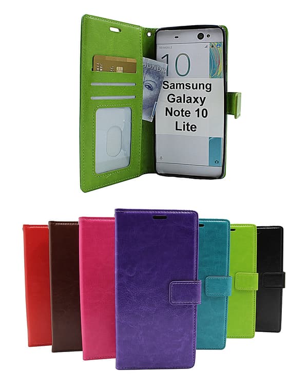 Crazy Horse Wallet Samsung Galaxy Note 10 Lite Brun