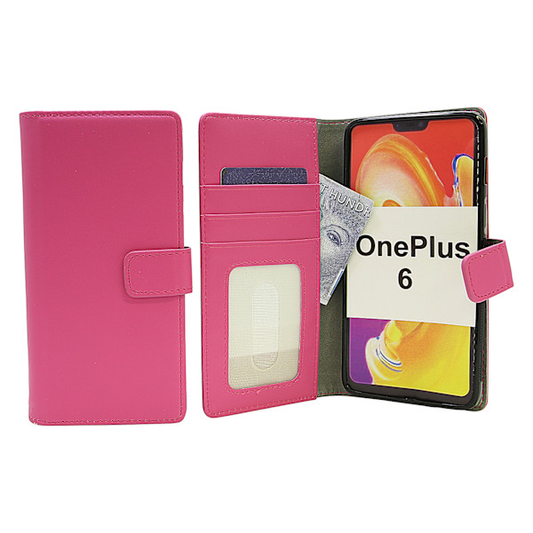 Skimblocker Magnet Wallet OnePlus 6 Hotpink