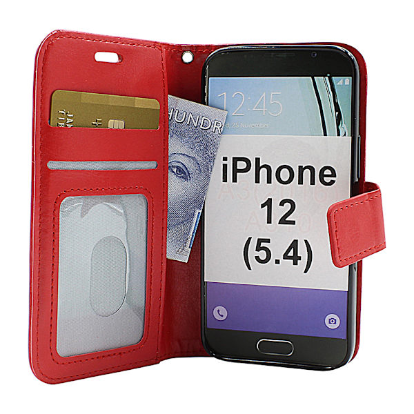 Crazy Horse Wallet iPhone 12 (5.4) (Svart) Brun