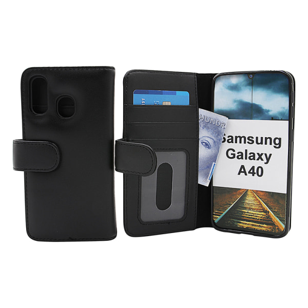 Skimblocker Plånboksfodral Samsung Galaxy A40 (A405FN/DS) Svart