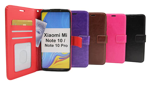 Crazy Horse Wallet Xiaomi Mi Note 10 / Note 10 Pro Hotpink
