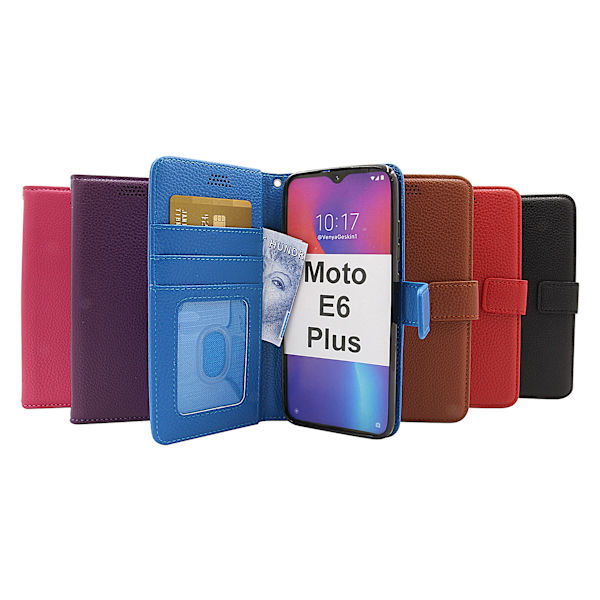 New Standcase Wallet Motorola Moto E6 Plus Röd
