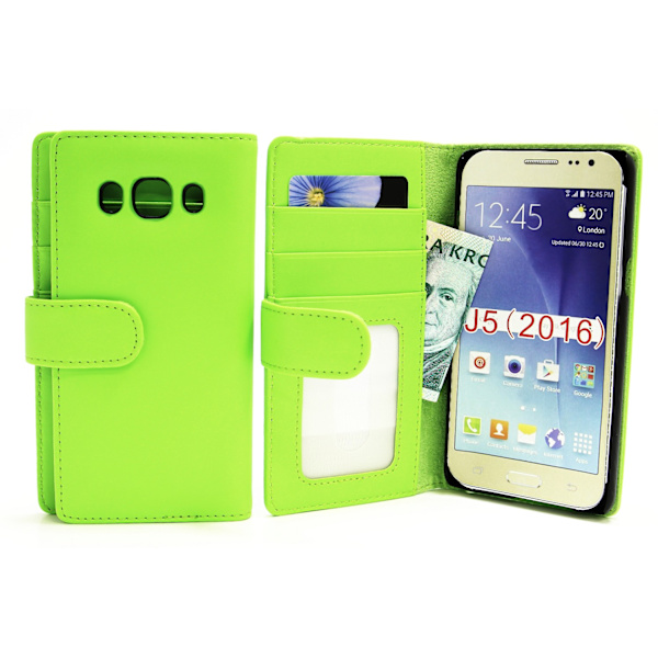 Skimblocker Plånboksfodral Samsung Galaxy J5 2016 (J510F) Grön