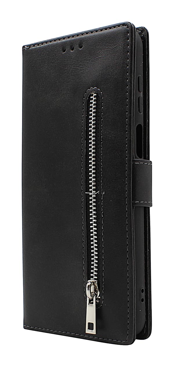 Zipper Standcase Wallet Motorola Moto E32s Marinblå