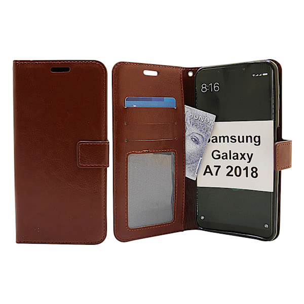 Crazy Horse Wallet Samsung Galaxy A7 2018 (A750FN/DS) Brun