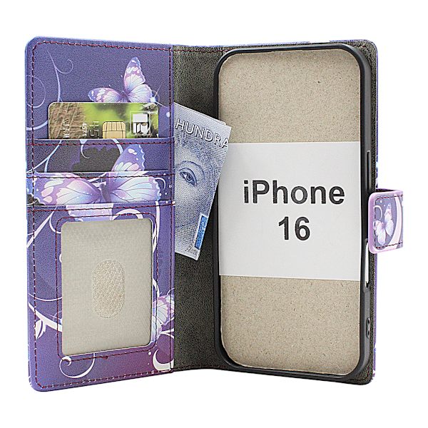 Skimblocker iPhone 16 Plånboksfodral Design