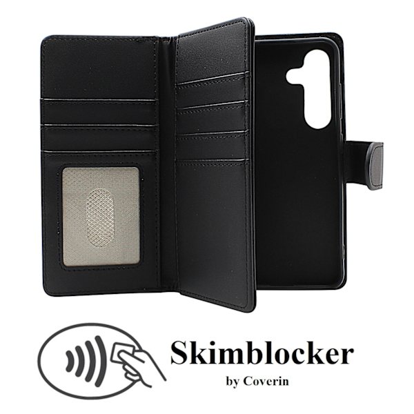 Skimblocker Samsung Galaxy S24 5G XL Plånboksfodral Svart