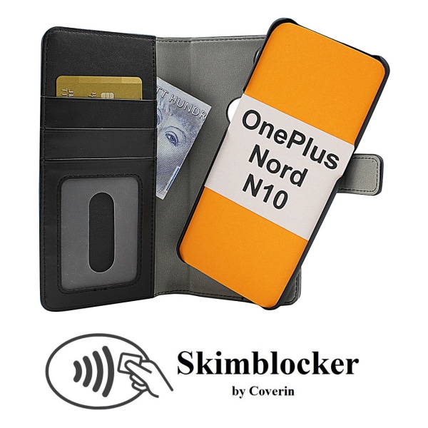 Skimblocker Magnet Fodral OnePlus Nord N10 Svart