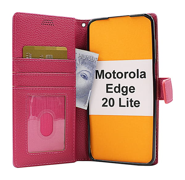 New Standcase Wallet Motorola Edge 20 Lite Röd