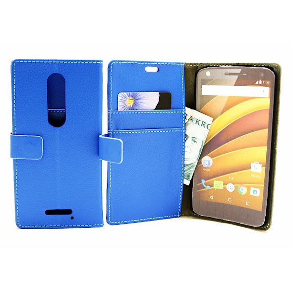 Standcase Wallet Motorola Moto X Force Blå