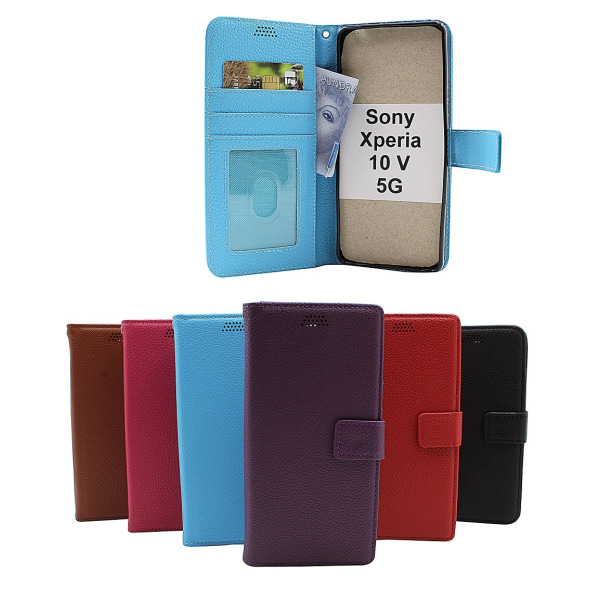 New Standcase Wallet Sony Xperia 10 V 5G Svart