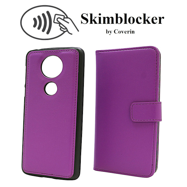 Skimblocker Magnet Wallet Motorola Moto E5 Plus Lila