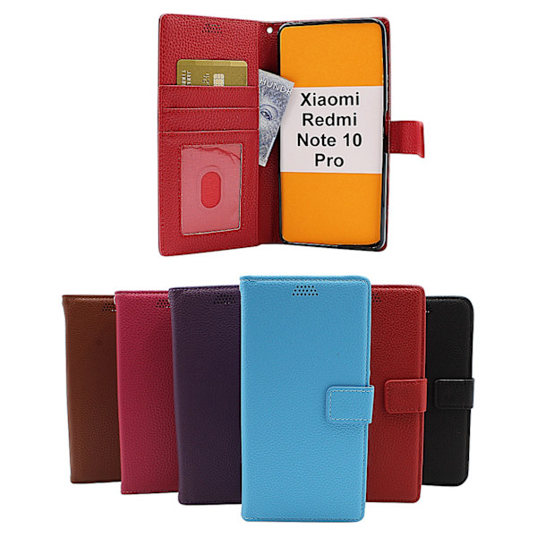 New Standcase Wallet Xiaomi Redmi Note 10 Pro Hotpink