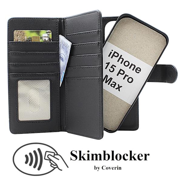 Skimblocker iPhone 15 Pro Max XL Magnet Plånboksfodral
