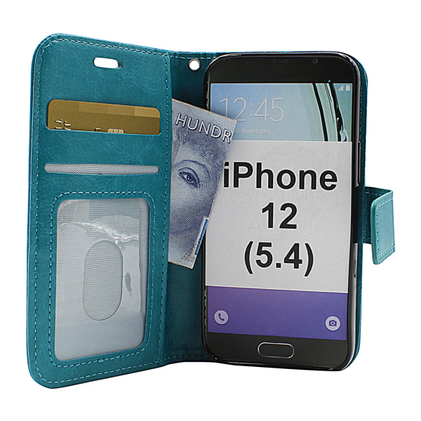 Crazy Horse Wallet iPhone 12 (5.4) (Svart) Brun