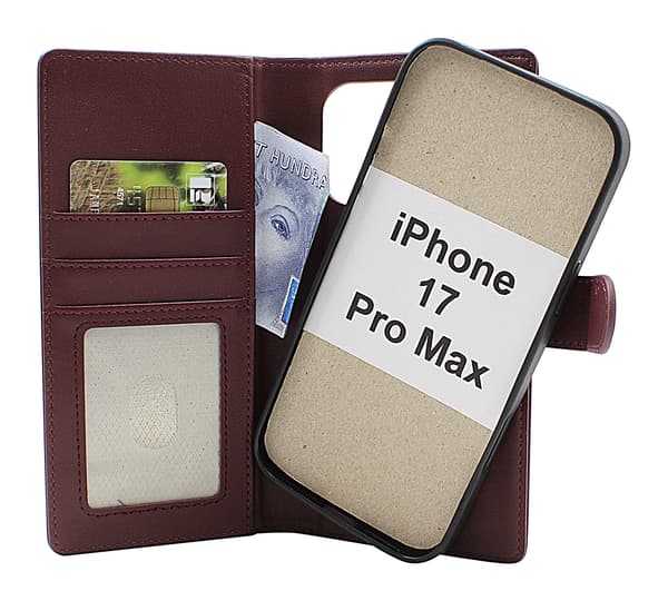 Skimblocker iPhone 17 Pro Max Magnet Plånboksfodral Svart