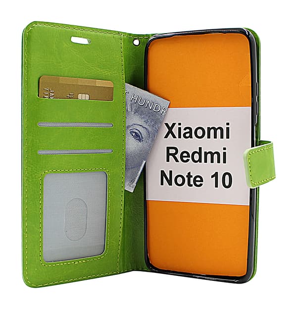 Crazy Horse Wallet Xiaomi Redmi Note 10 Brun