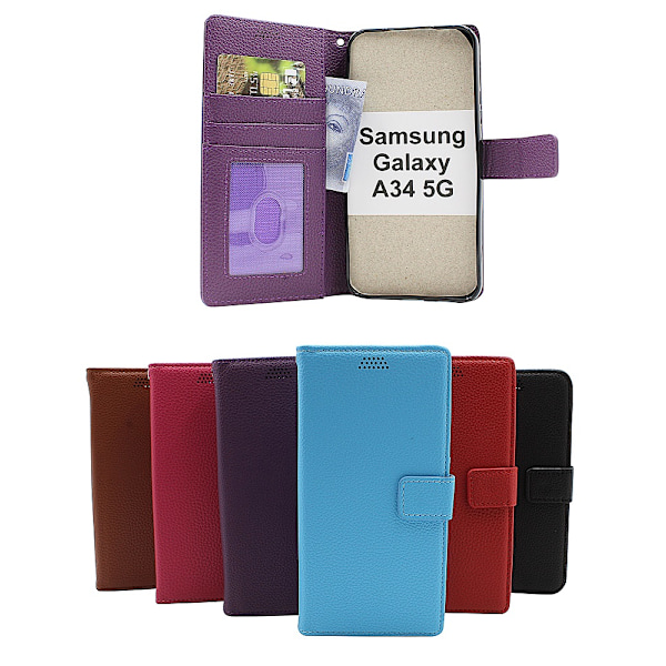 New Standcase Wallet Samsung Galaxy A34 5G Svart