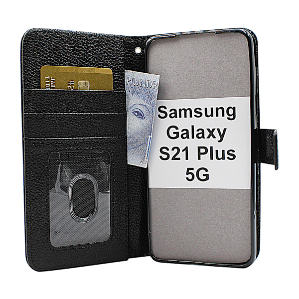 New Standcase Wallet Samsung Galaxy S21 Plus 5G (G996B) Svart