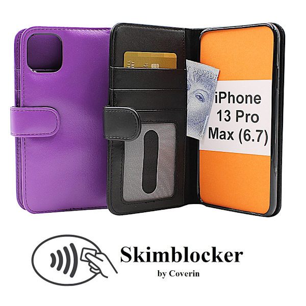 Skimblocker Plånboksfodral iPhone 13 Pro Max (6.7) Svart