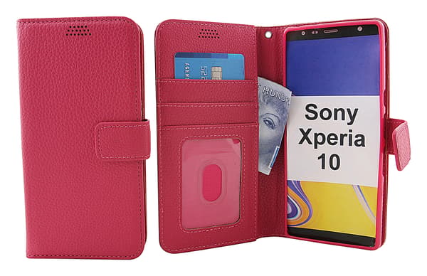 Standcase Wallet Sony Xperia 10 Hotpink