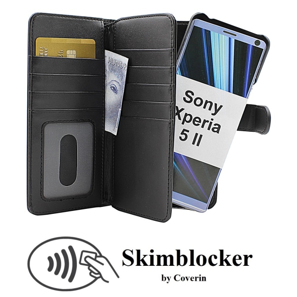 Skimblocker XL Magnet Fodral Sony Xperia 5 II (XQ-AS52) Svart