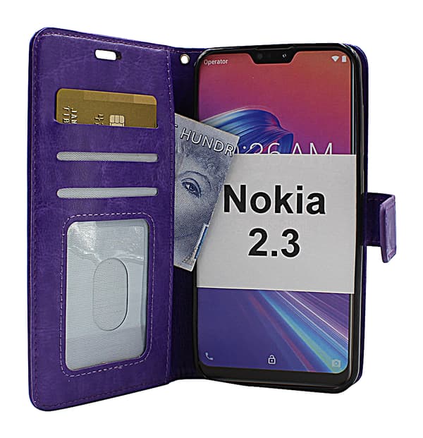 Crazy Horse Wallet Nokia 2.3 (Svart) Grön