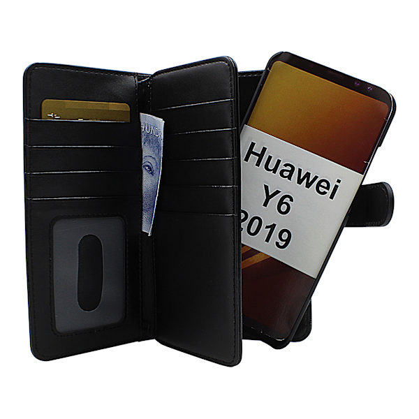 Skimblocker XL Magnet Wallet Huawei Y6 2019 Svart