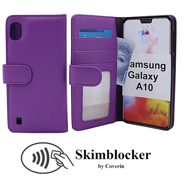 Skimblocker Plånboksfodral Samsung Galaxy A10 (A105F/DS) Lila