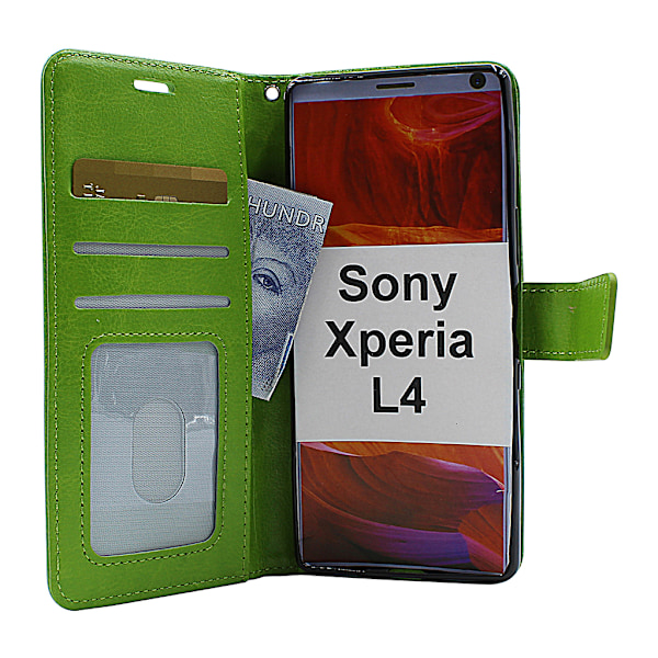 Crazy Horse Wallet Sony Xperia L4 Grön