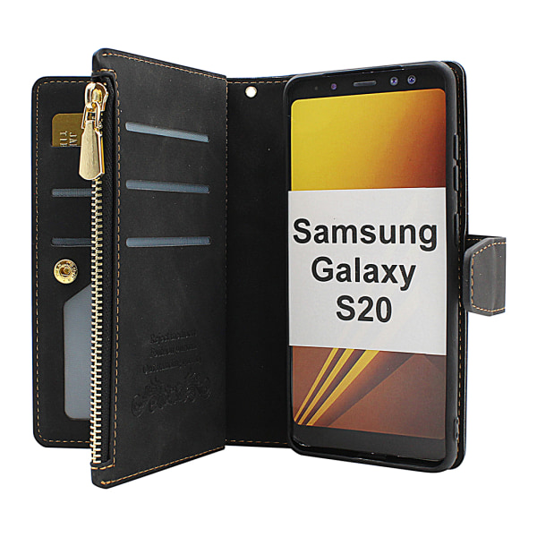 XL Standcase Lyxfodral Samsung Galaxy S20 / S20 5G Svart