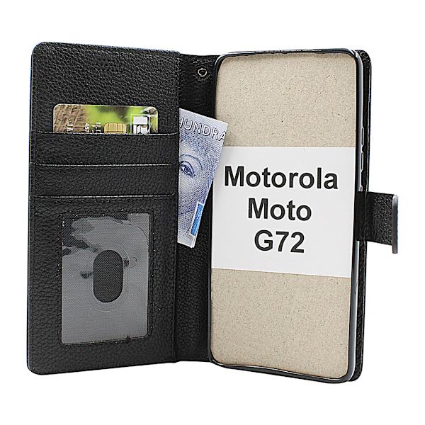 New Standcase Wallet Motorola Moto G72 Ljusblå