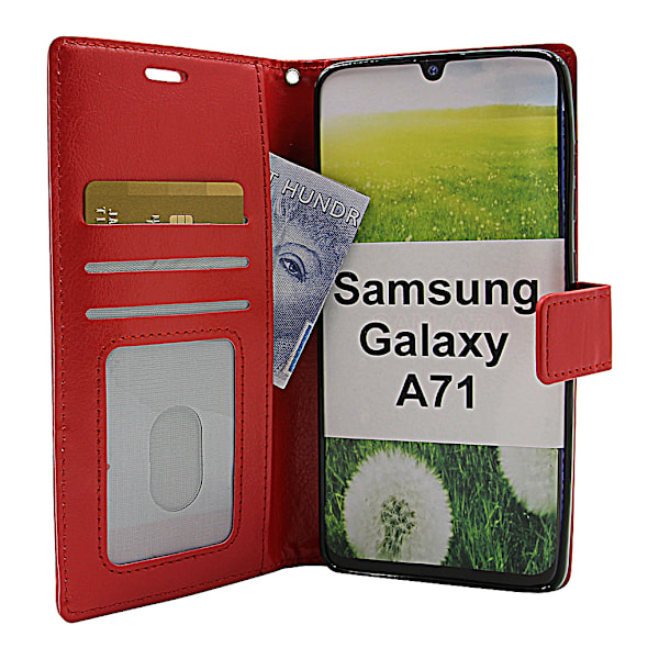 Crazy Horse Wallet Samsung Galaxy A71 (A715F/DS) Röd