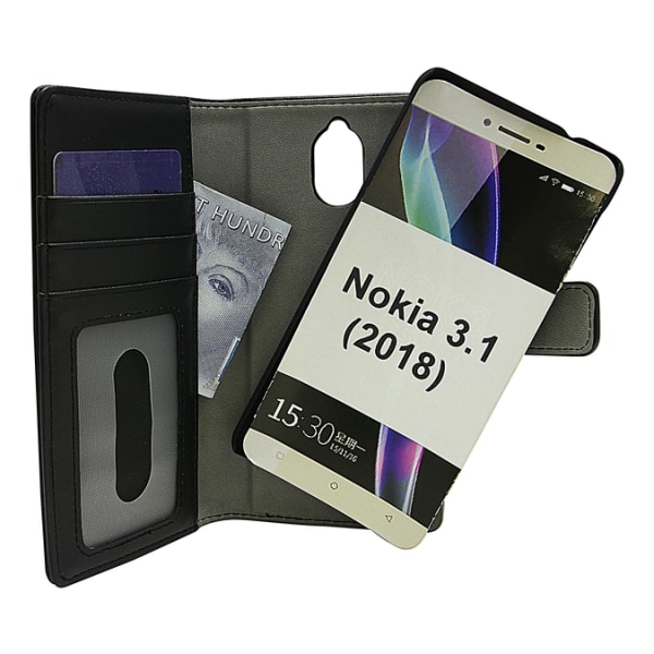 Skimblocker Magnet Wallet Nokia 3.1 (2018) Hotpink