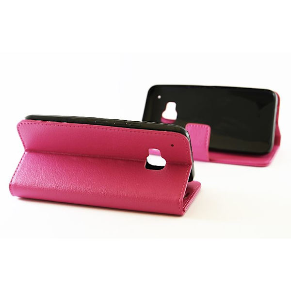 Standcase TPU wallet HTC One (M9) Hotpink