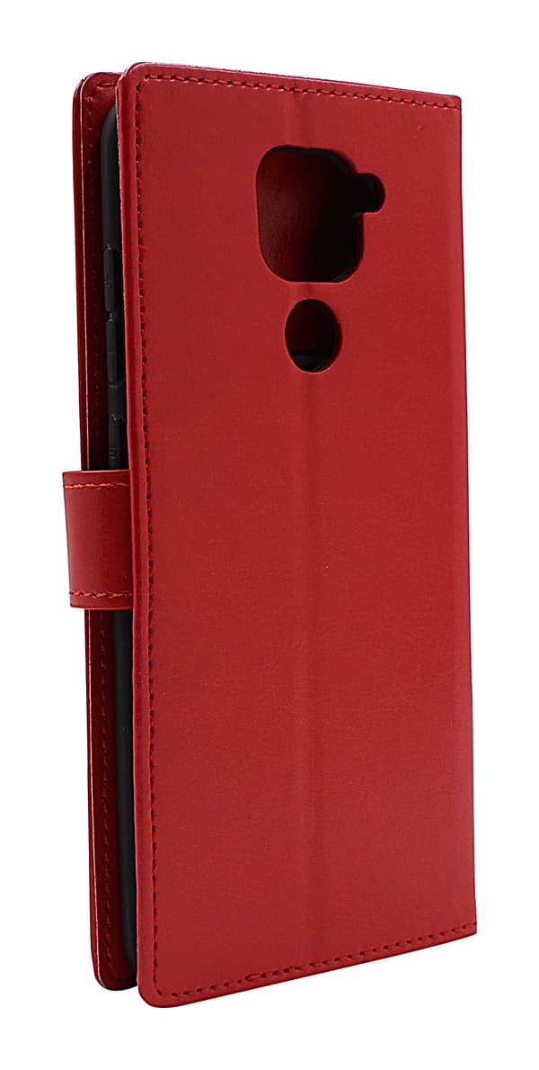 Crazy Horse Wallet Xiaomi Redmi Note 9 Röd