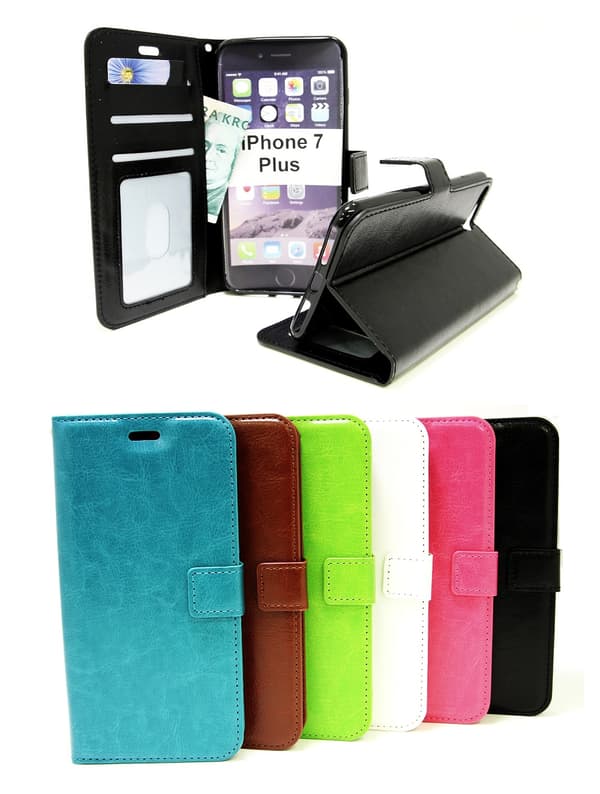 Crazy Horse Wallet iPhone 7 Plus Turkos