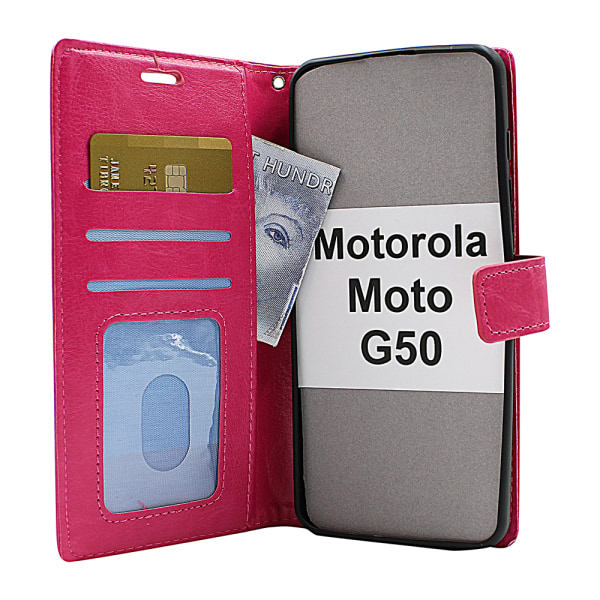 Crazy Horse Wallet Motorola Moto G50 Svart